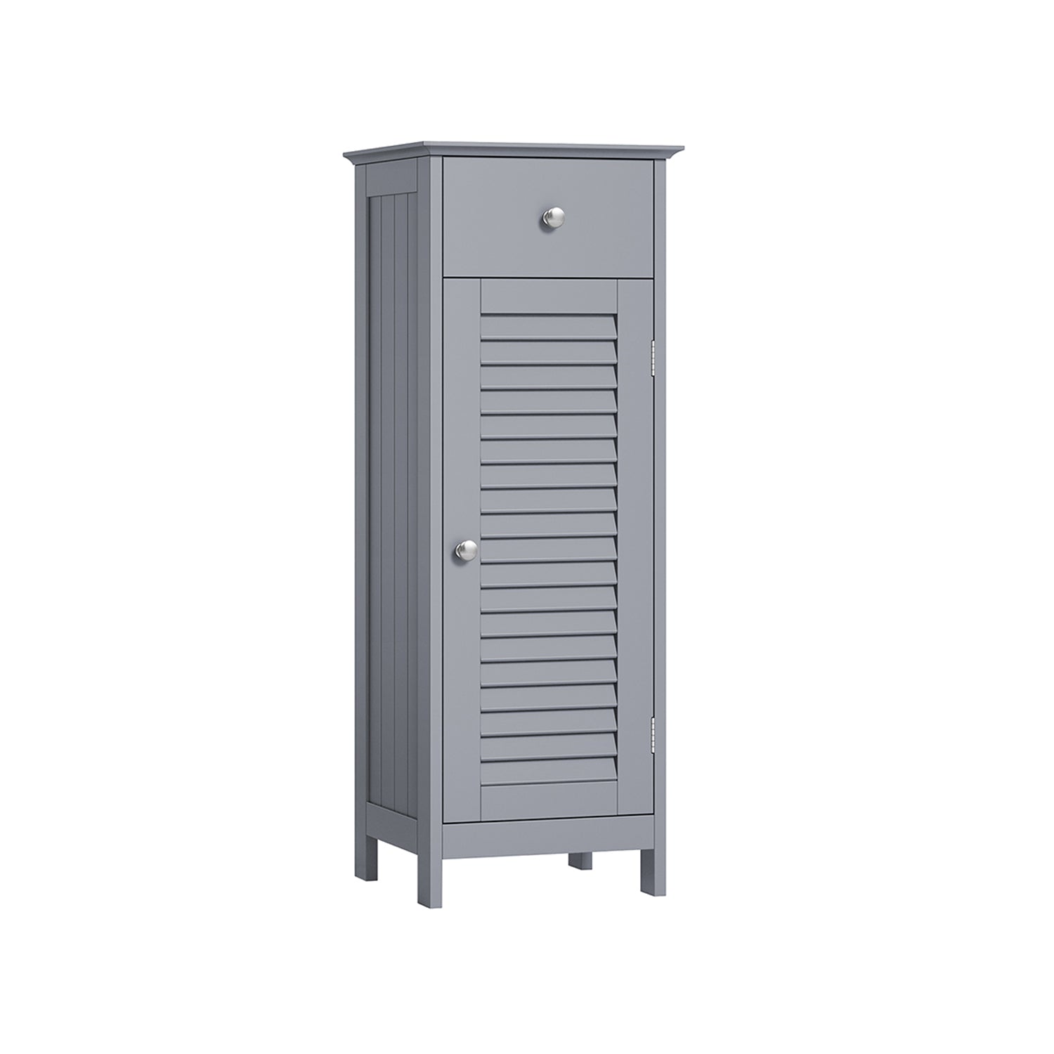 Bathroom Cabinet - Smal - With Louvredeur - White