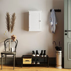 Bathroom cabinet - Wall cabinet with door - 40 x 16 x 60 cm - Wood - White