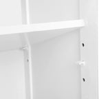 Bathroom cabinet - With open compartment - Adjustable shelves - White