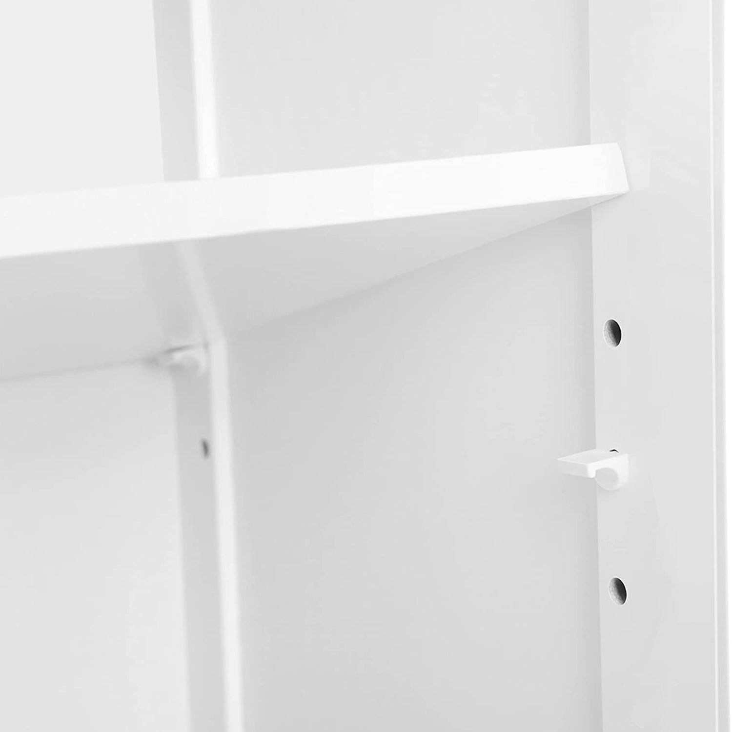 Bathroom cabinet - With open compartment - Adjustable shelves - White