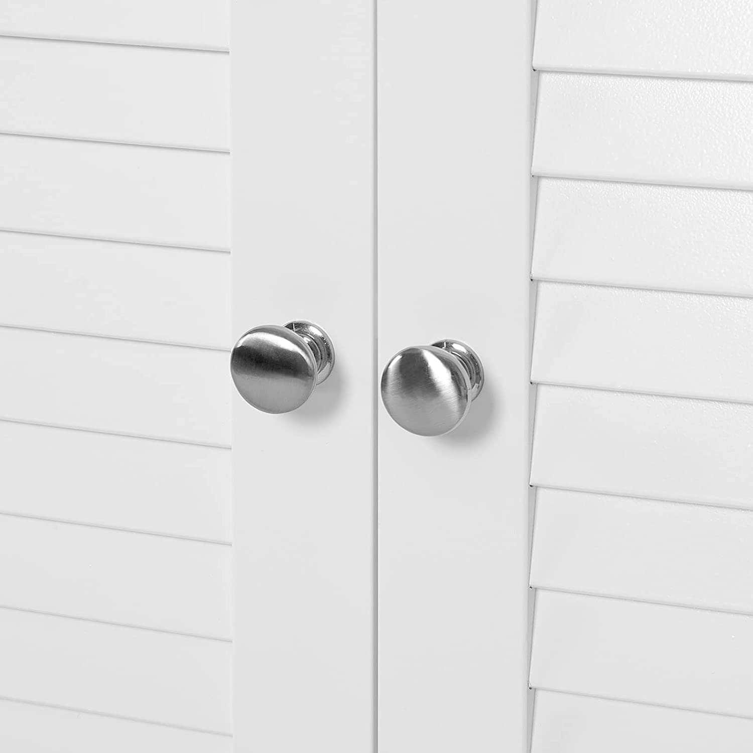 Bathroom cabinet - With open compartment - Adjustable shelves - White