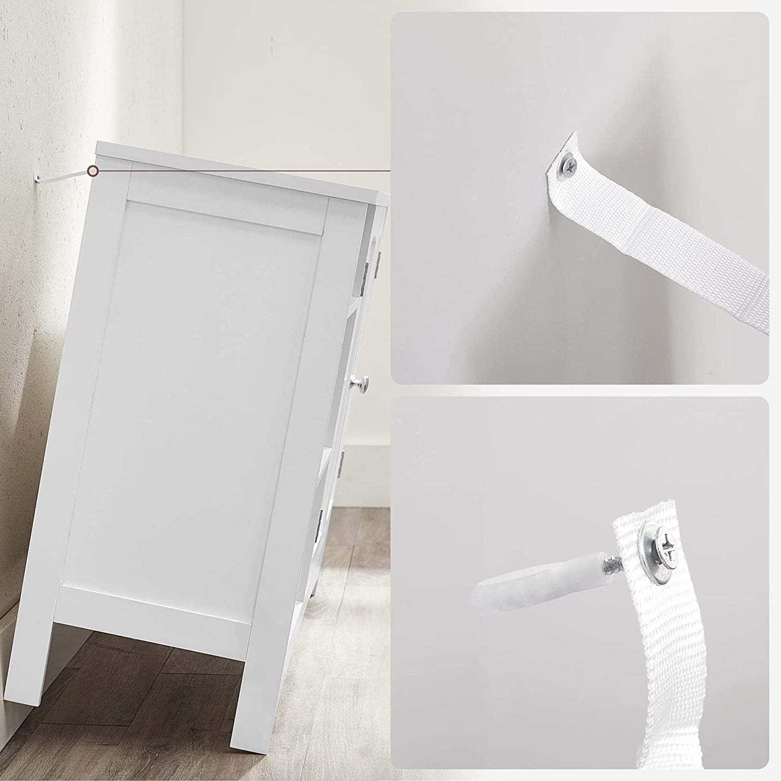 Washbasin furniture - Extra long base cabinet - Bathroom furniture - White