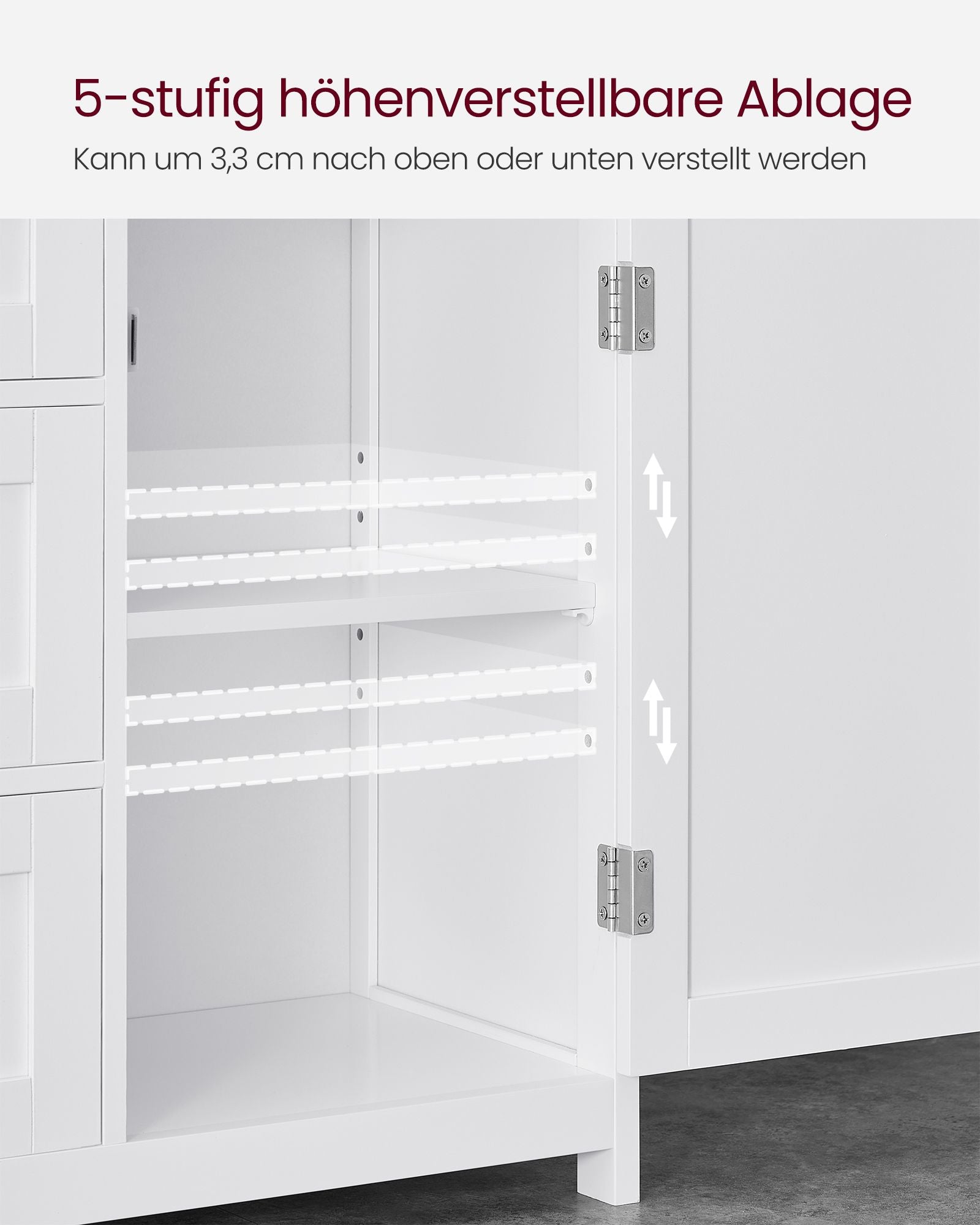 Bathroom furniture - 30 x 60 x 80 cm - with 3 drawers