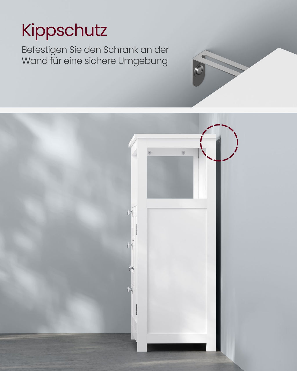 Bathroom furniture - 30 x 60 x 80 cm - with 3 drawers