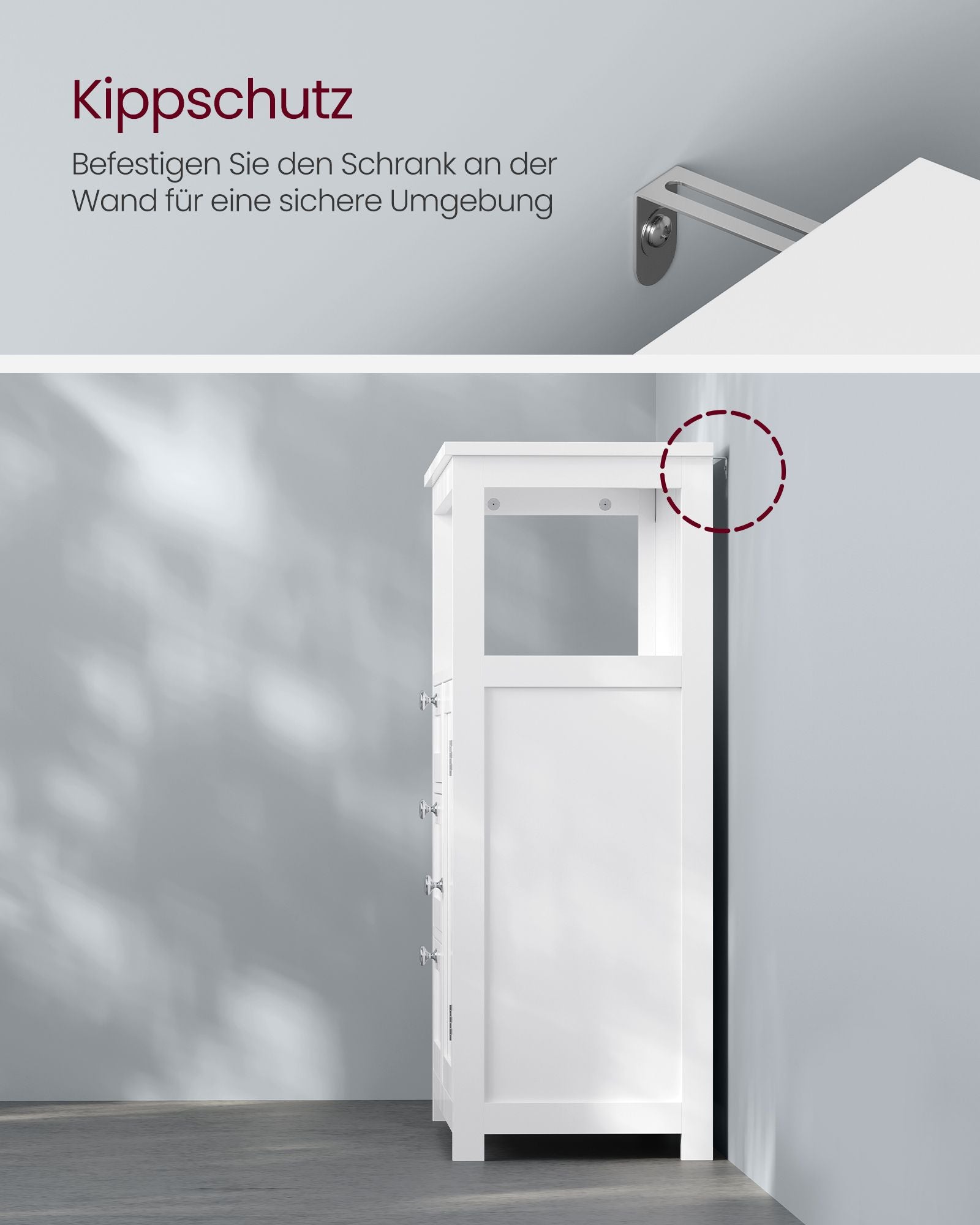 Bathroom furniture - 30 x 60 x 80 cm - with 3 drawers