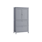 Bathroom cabinet - Living room cabinet - Doors - 2 drawers - From wood - Gray