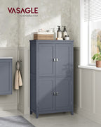 Bathroom cabinet - Living room cabinet - Doors - 4 doors - From wood - Gray