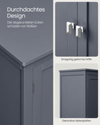 Bathroom cabinet - Living room cabinet - Doors - 4 doors - From wood - Gray