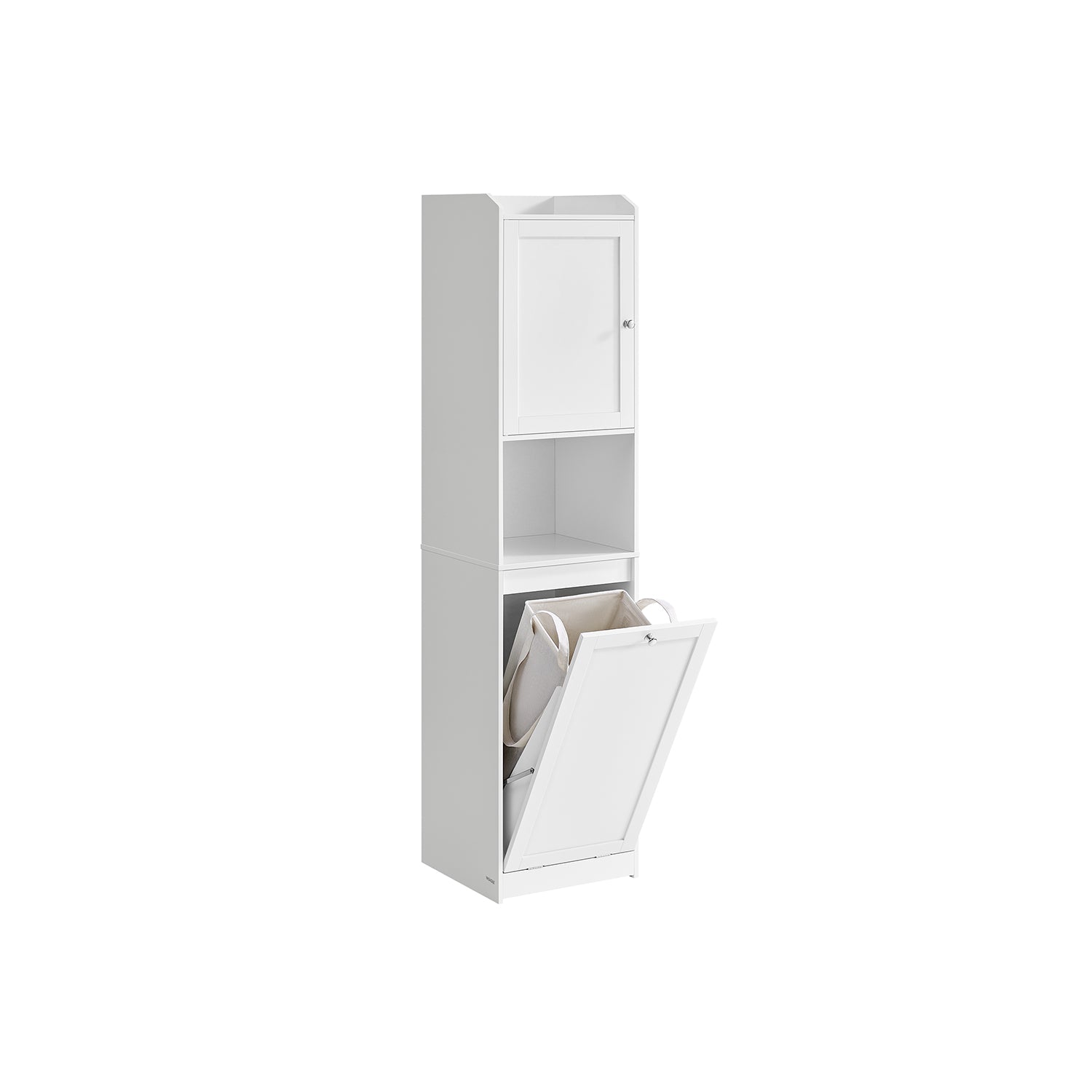 Bathroom cabinet - with laundry basket - 40 × 40 × 170 cm