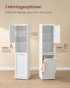 Bathroom cabinet - with laundry basket - 40 × 40 × 170 cm