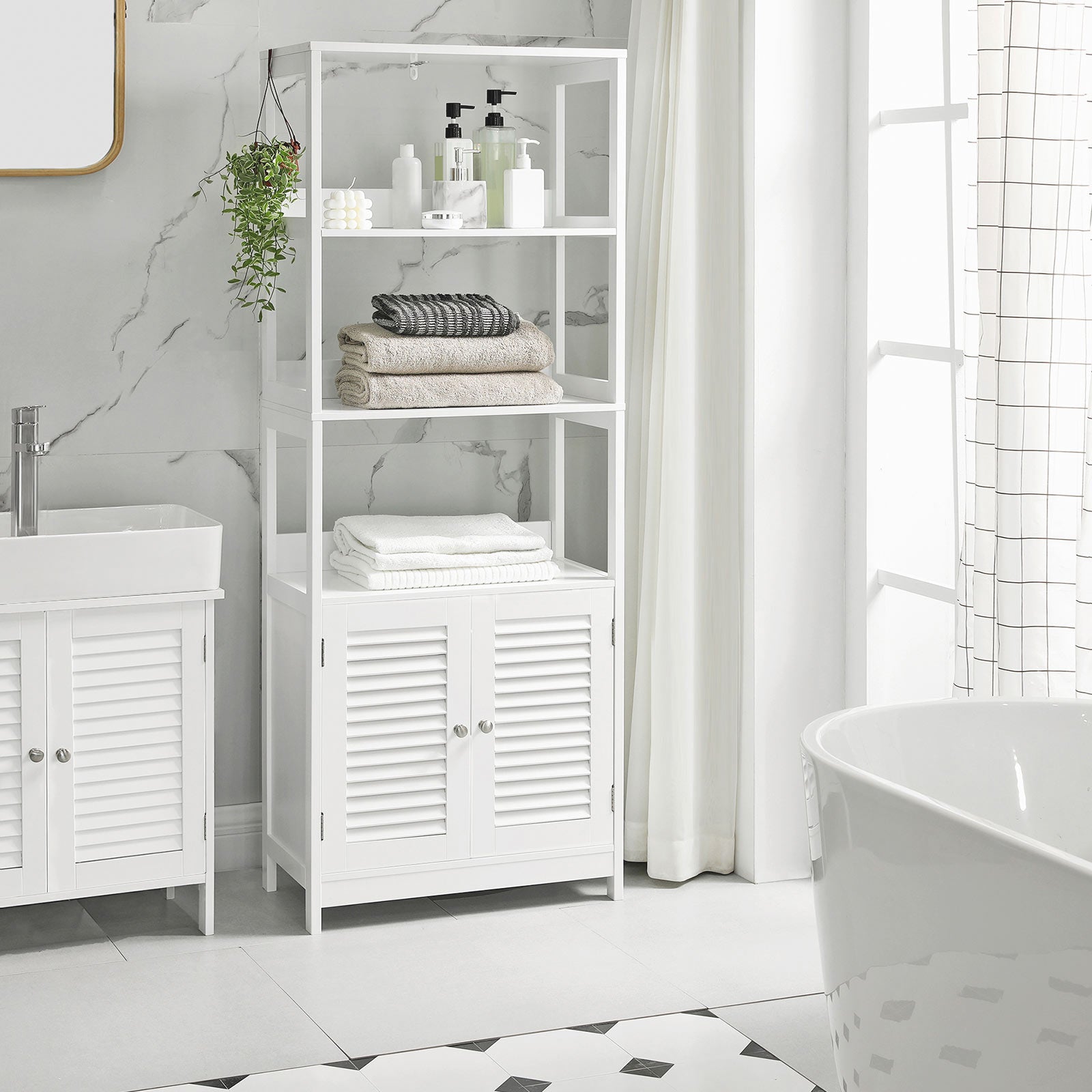 Bathroom furniture - Matt white