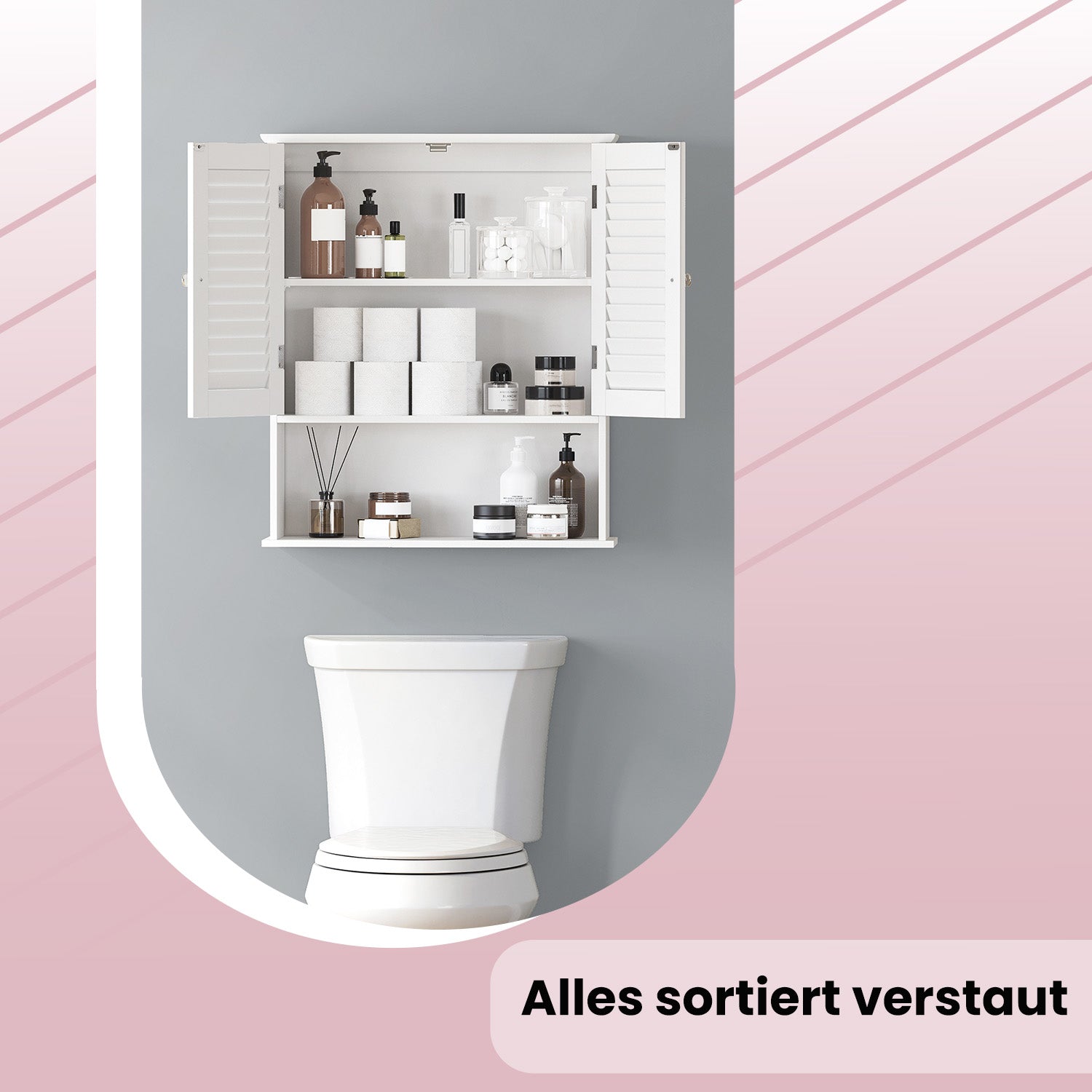 Bathroom cabinet - Wall cabinet or medicine cabinet with adjustable board