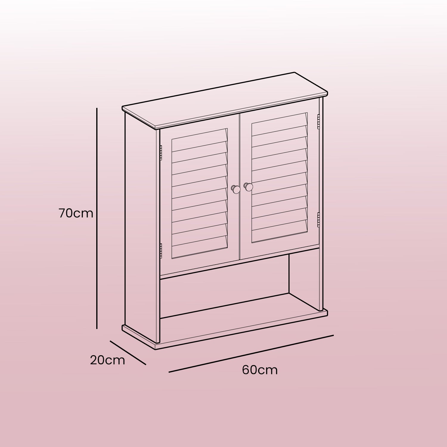 Bathroom cabinet - Wall cabinet or medicine cabinet with adjustable board