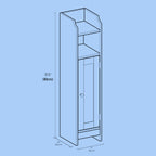 Bathroom cabinet - narrow standing cupboard, ideal for small bathrooms