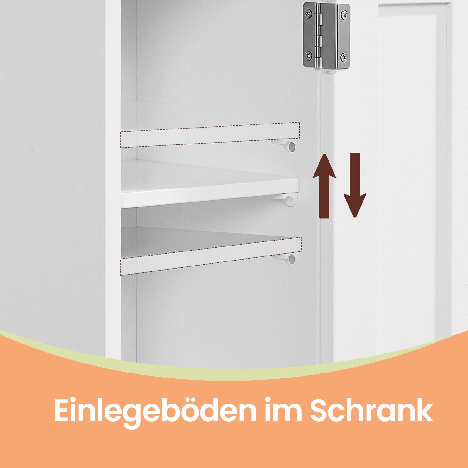 Bathroom cabinet - narrow standing cupboard, ideal for small bathrooms