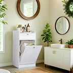 Bathroom cabinet - with laundry basket - 40 x 40 x 80.2 cm