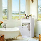 Bathroom cabinet - with laundry basket - 40 x 40 x 80.2 cm