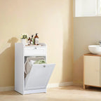 Bathroom cabinet - with laundry basket - 40 x 40 x 80.2 cm