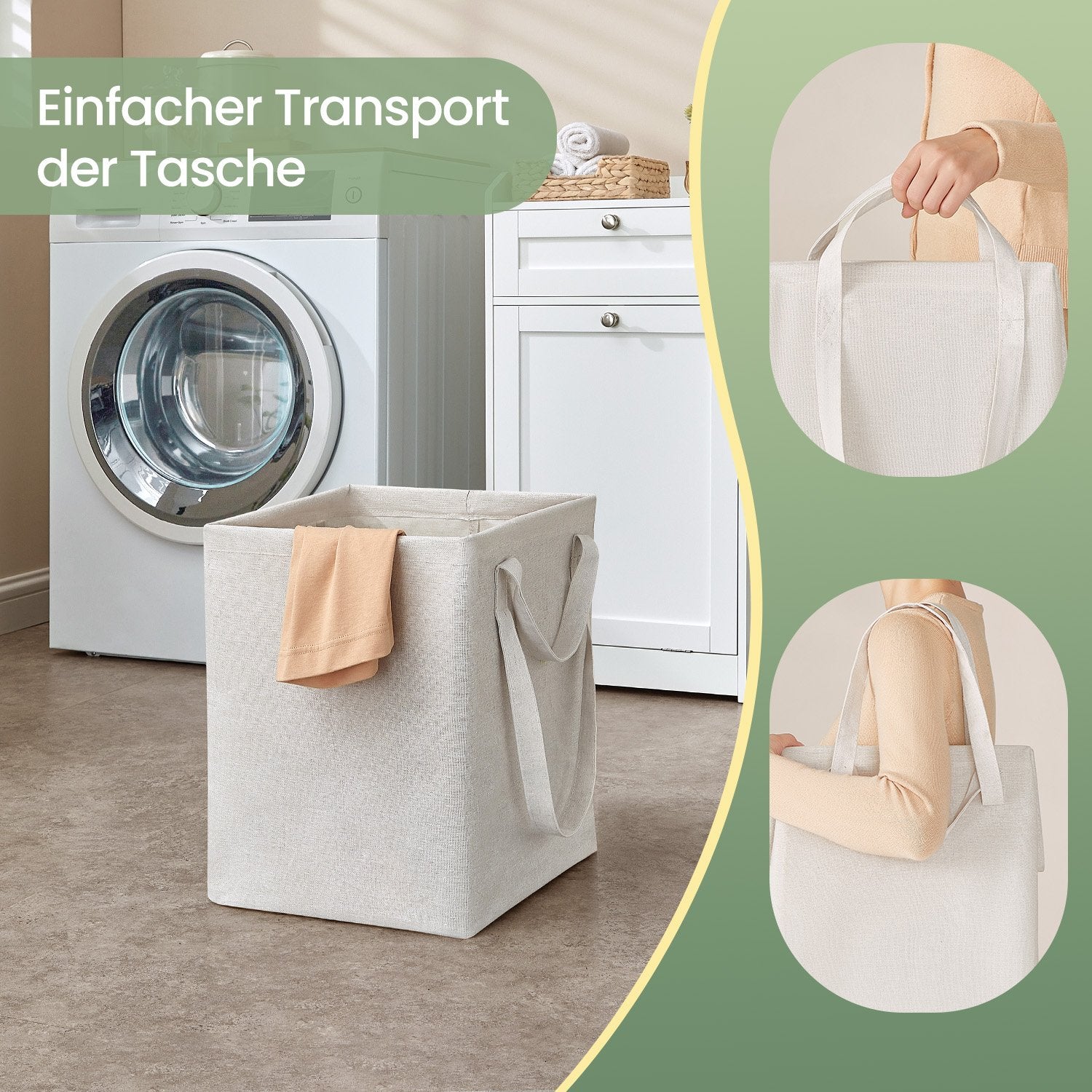 Bathroom cabinet - with laundry basket - 40 x 40 x 80.2 cm