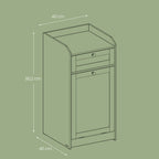 Bathroom cabinet - with laundry basket - 40 x 40 x 80.2 cm