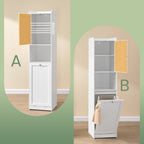 Bathroom cabinet - with laundry basket - 40 x 40 x 170 cm