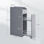 Bathroom cabinet - narrow cupboard for toilet paper, compact design