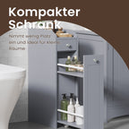 Bathroom cabinet - narrow cupboard for toilet paper, compact design