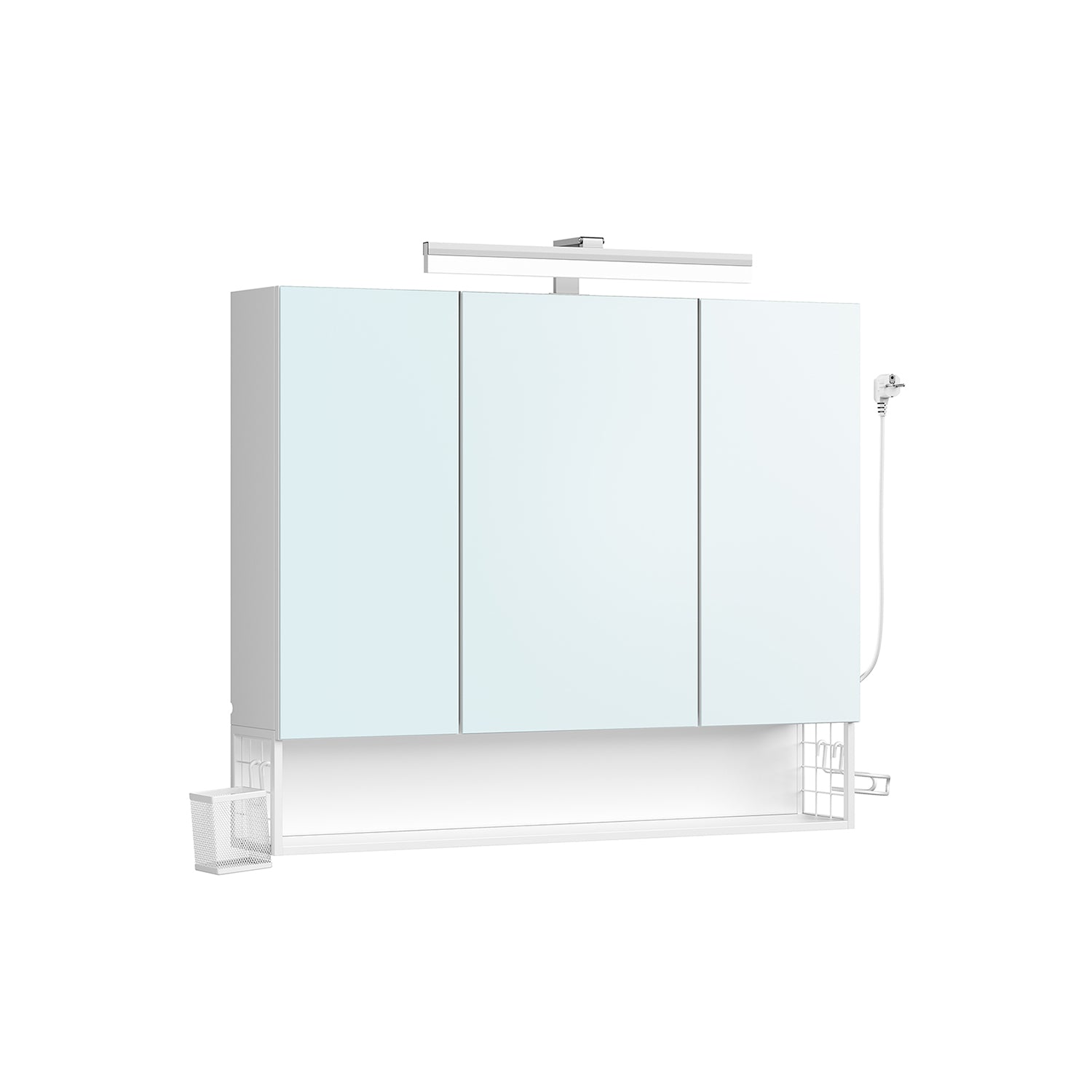 Bathroom furniture with 3 doors - 16.5 x 90 x 75 cm - Cloudy White