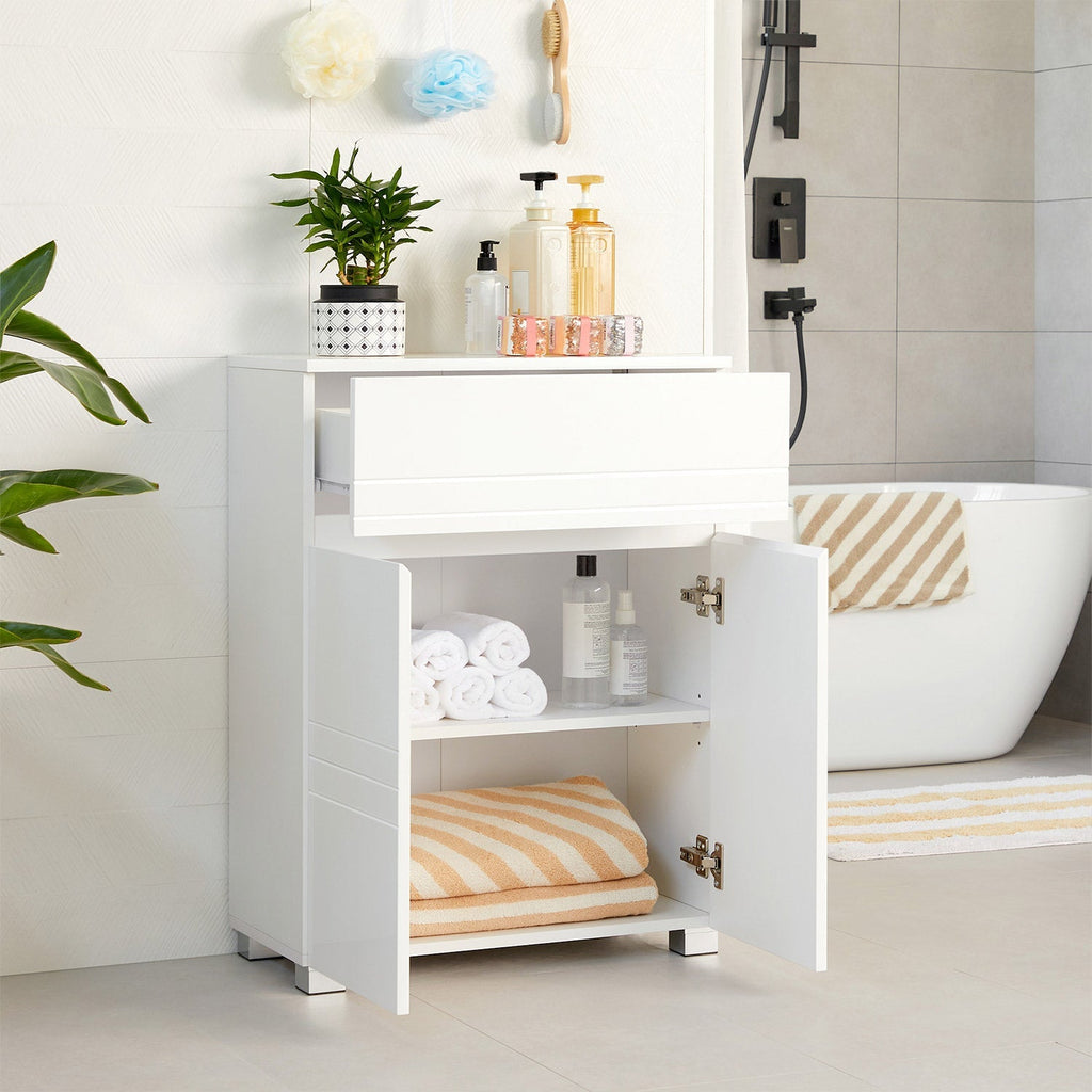 Bathroom cabinet - Sideboard with drawer - White