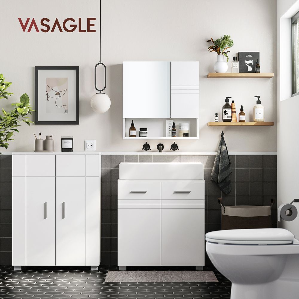 Bathroom furniture - Bathroom Cabinet - With open doors - White