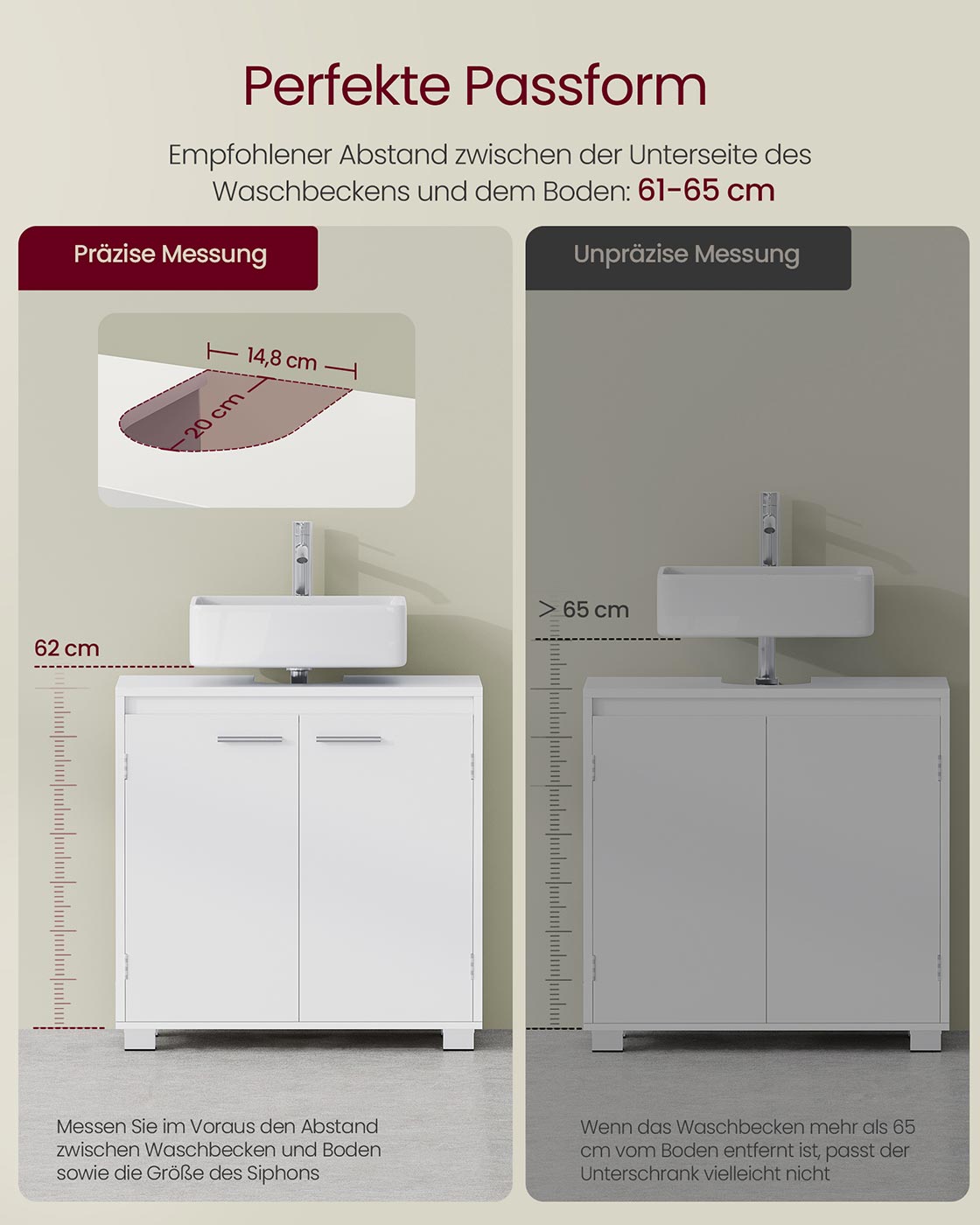Washbasin furniture with compartments and legs