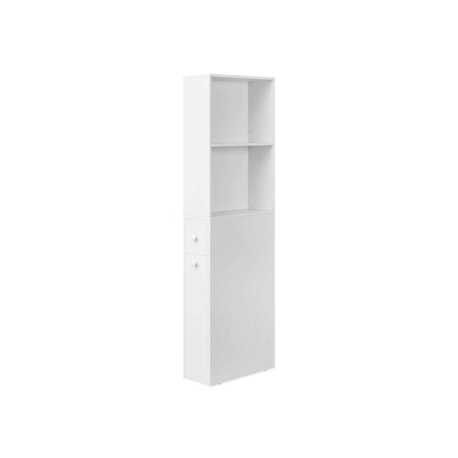 Bathroom cabinet - high and narrow - classic white