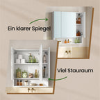Bathroom cabinet with 3 doors, bathroom cabinet, mirror cabinet