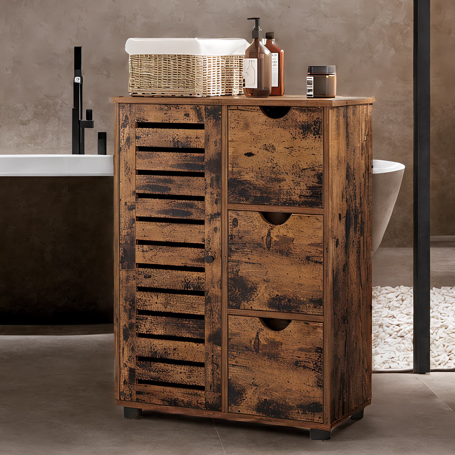 Bathroom cabinet, narrow bathroom cabinet, additional cupboard