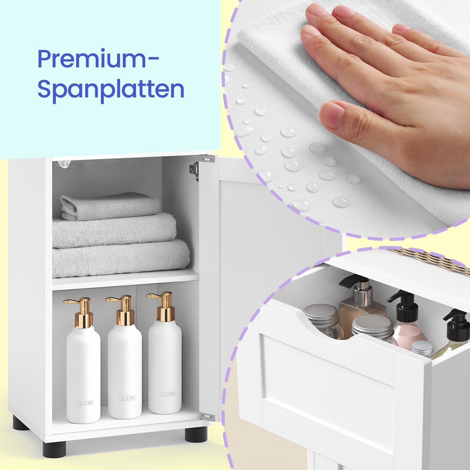 Bathroom cabinet, bathroom cabinet, high cupboard