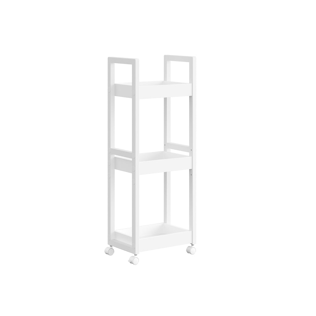 Bathroom shelf - with 3 levels - narrow - space -saving - white