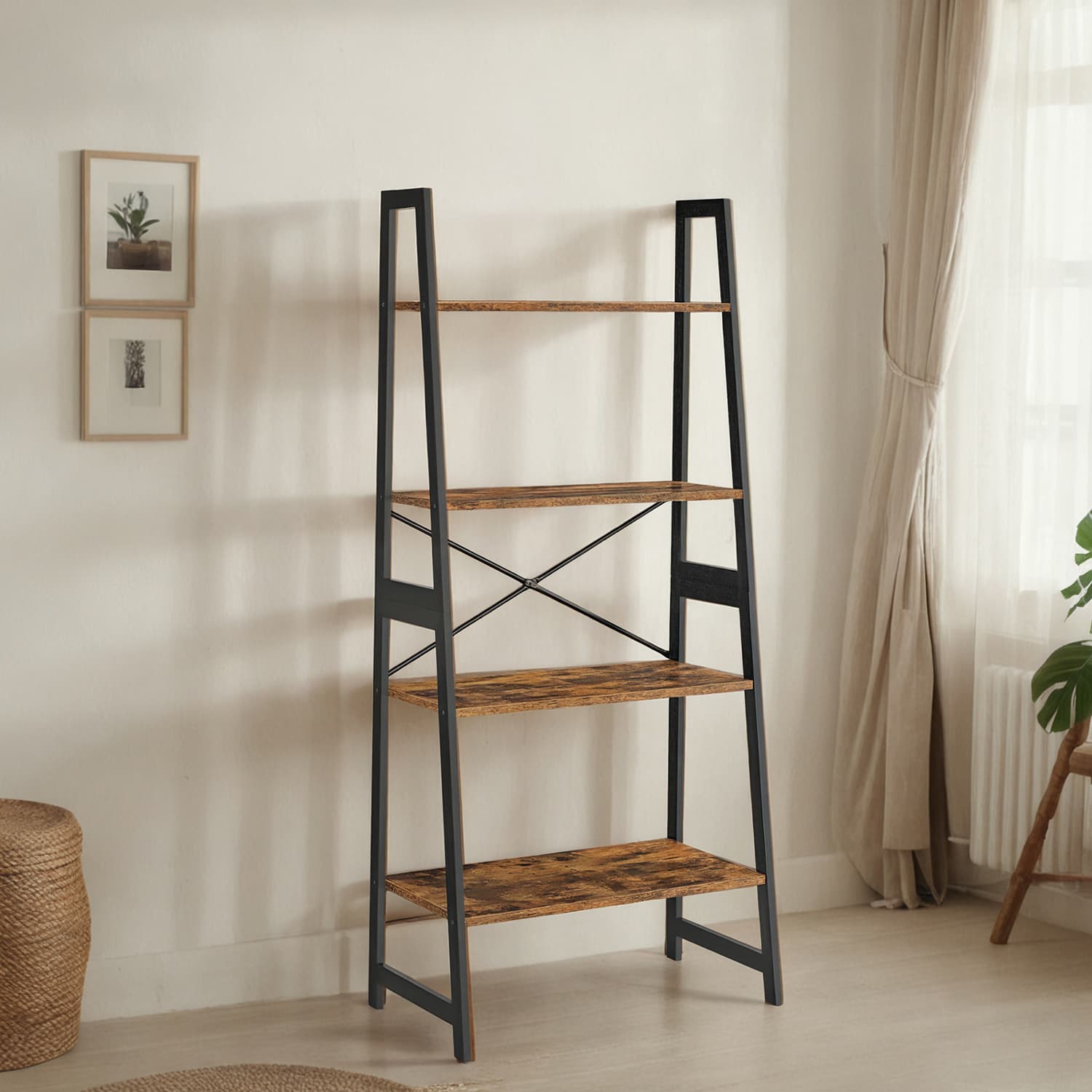 Bookcase with bamboo frame