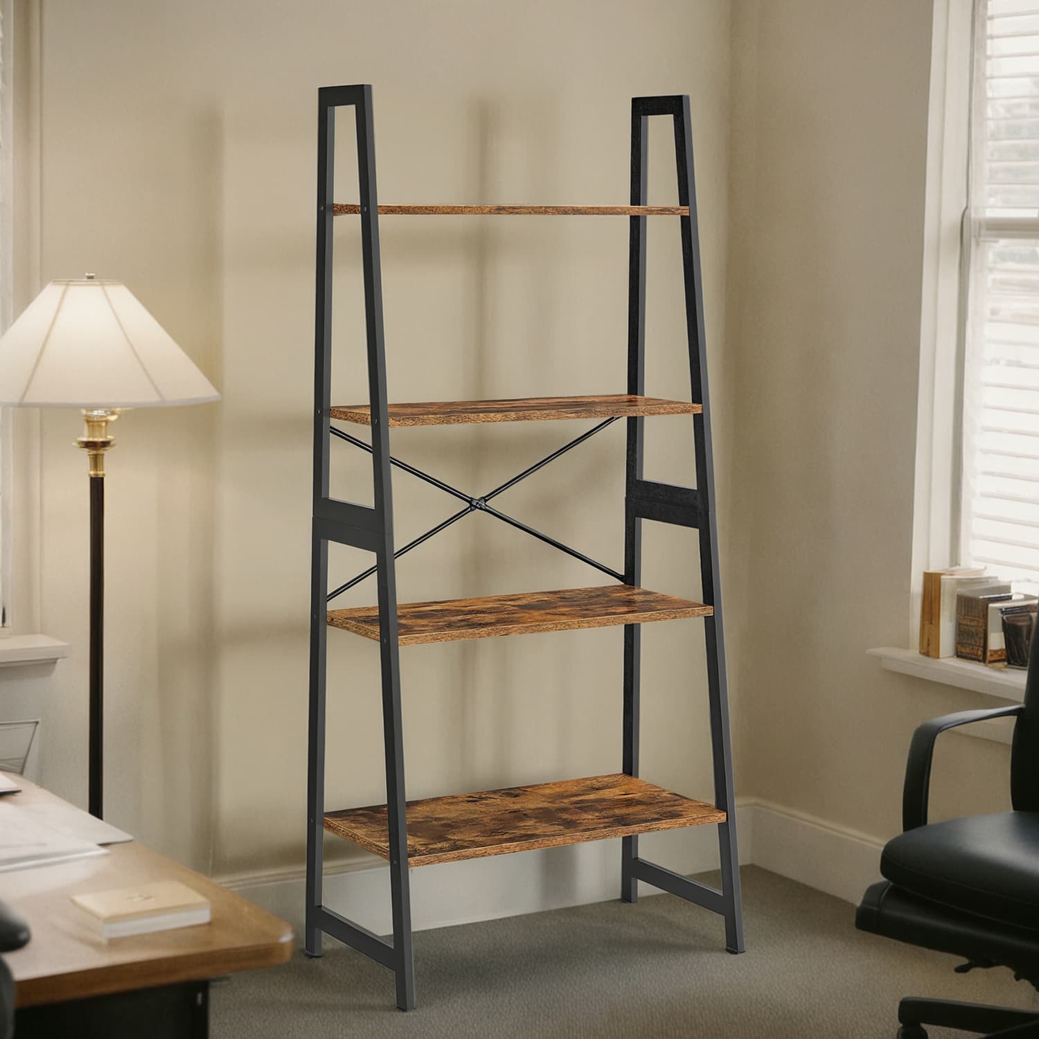 Bookcase with bamboo frame