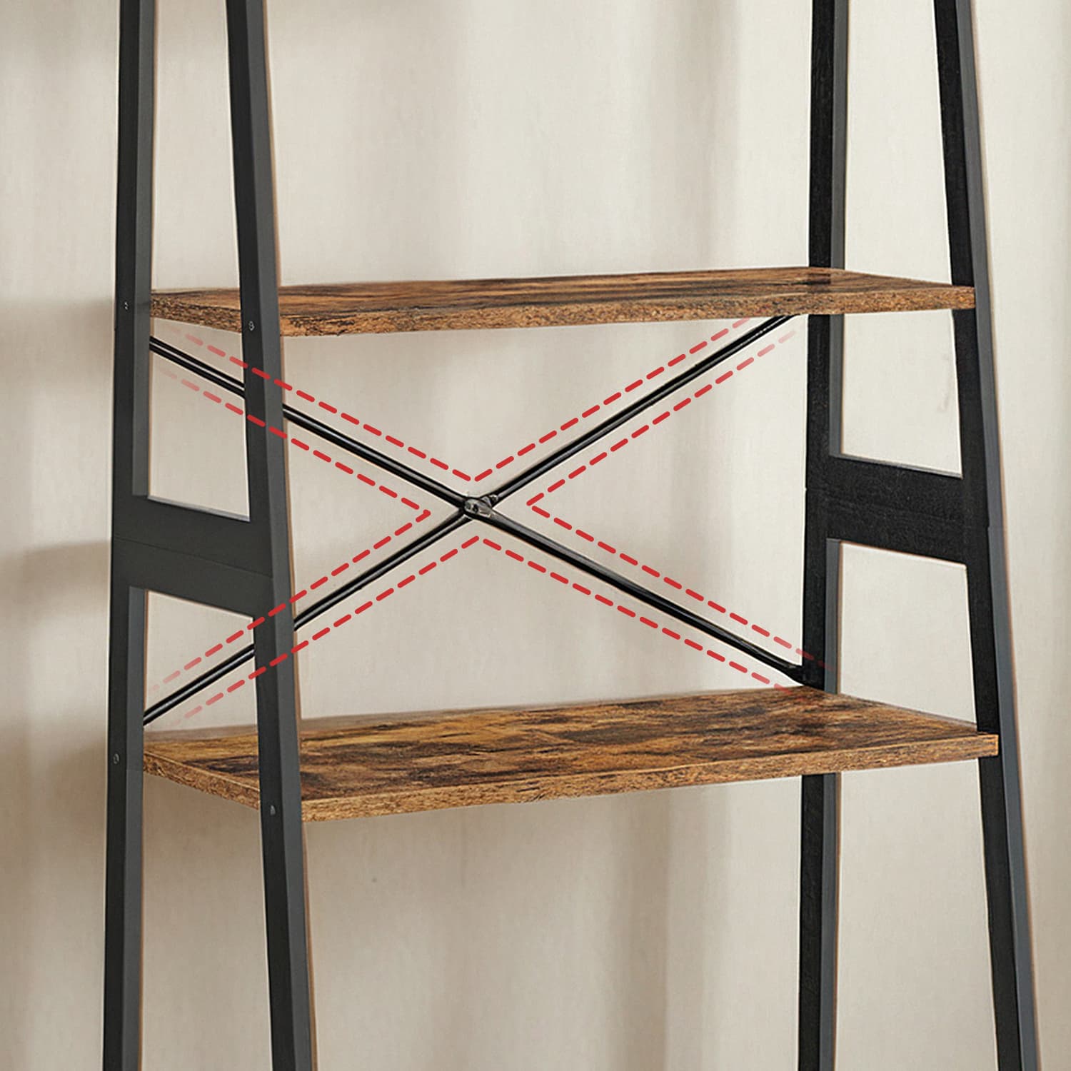 Bookcase with bamboo frame