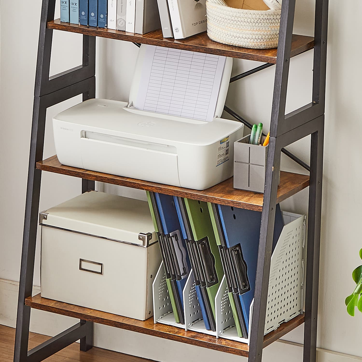 Bookcase with bamboo frame