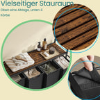 Laundry basket with 4 compartments - Fabis collector with board, large washing box