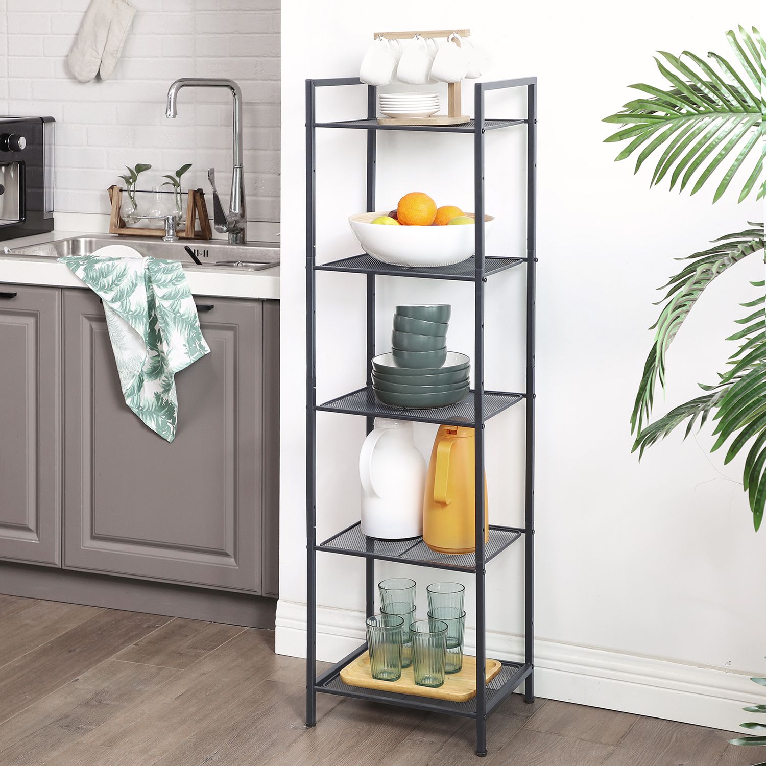 Bathroom cabinet - Standing rack - Storage cabinet - Living room furniture - Black