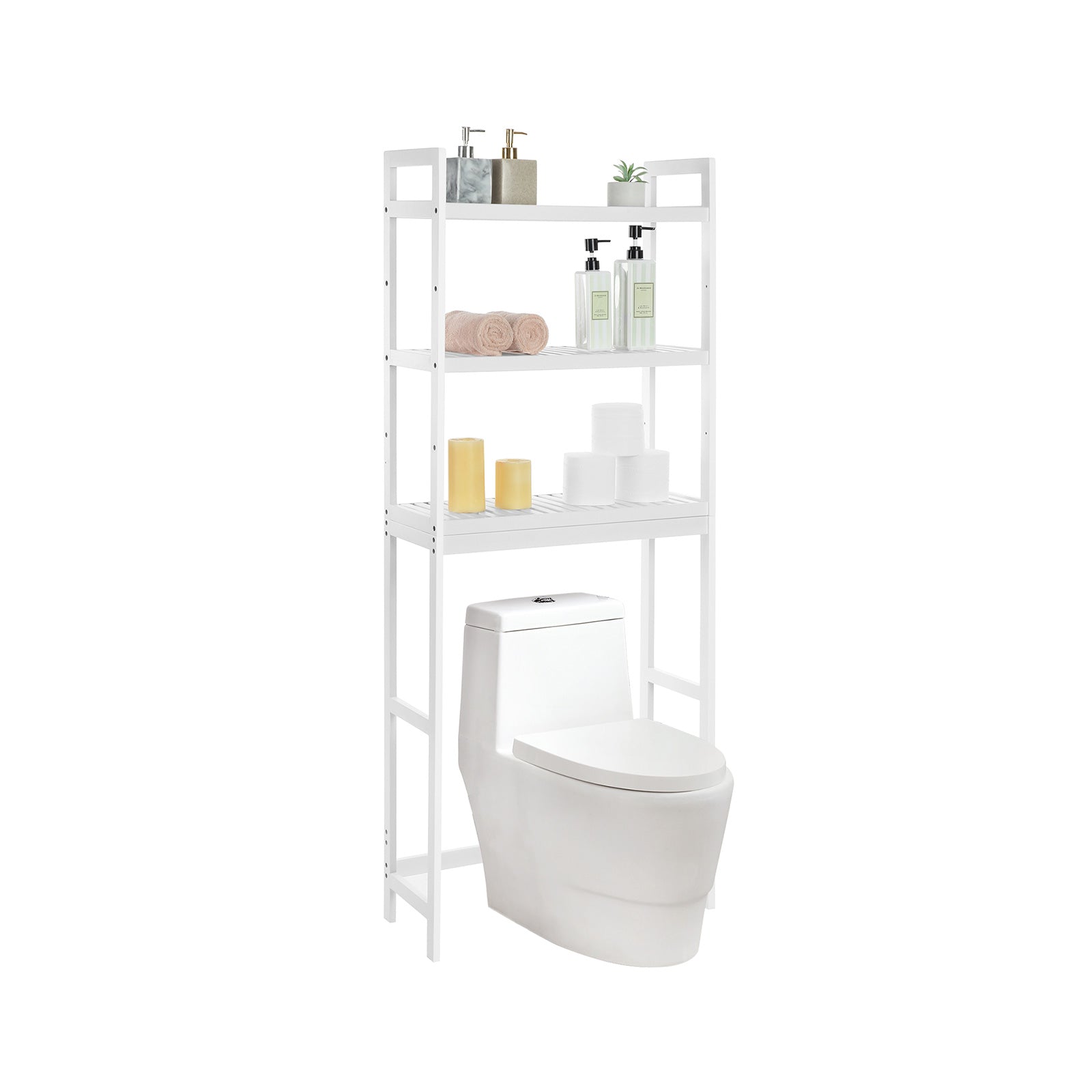 Toilet cupboard - Storage cupboard for bathroom - Upstairs the toilet - White