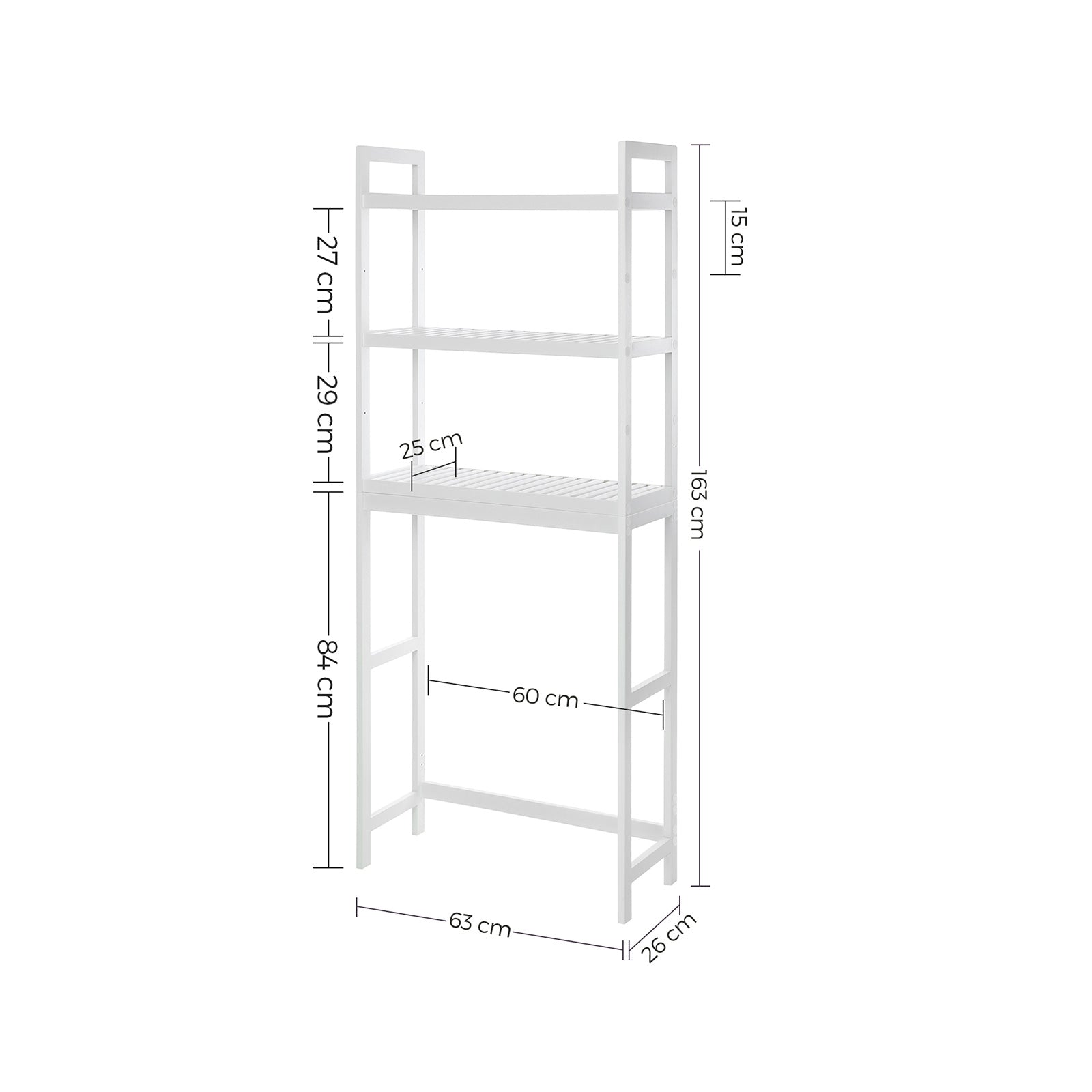 Toilet cupboard - Storage cupboard for bathroom - Upstairs the toilet - White