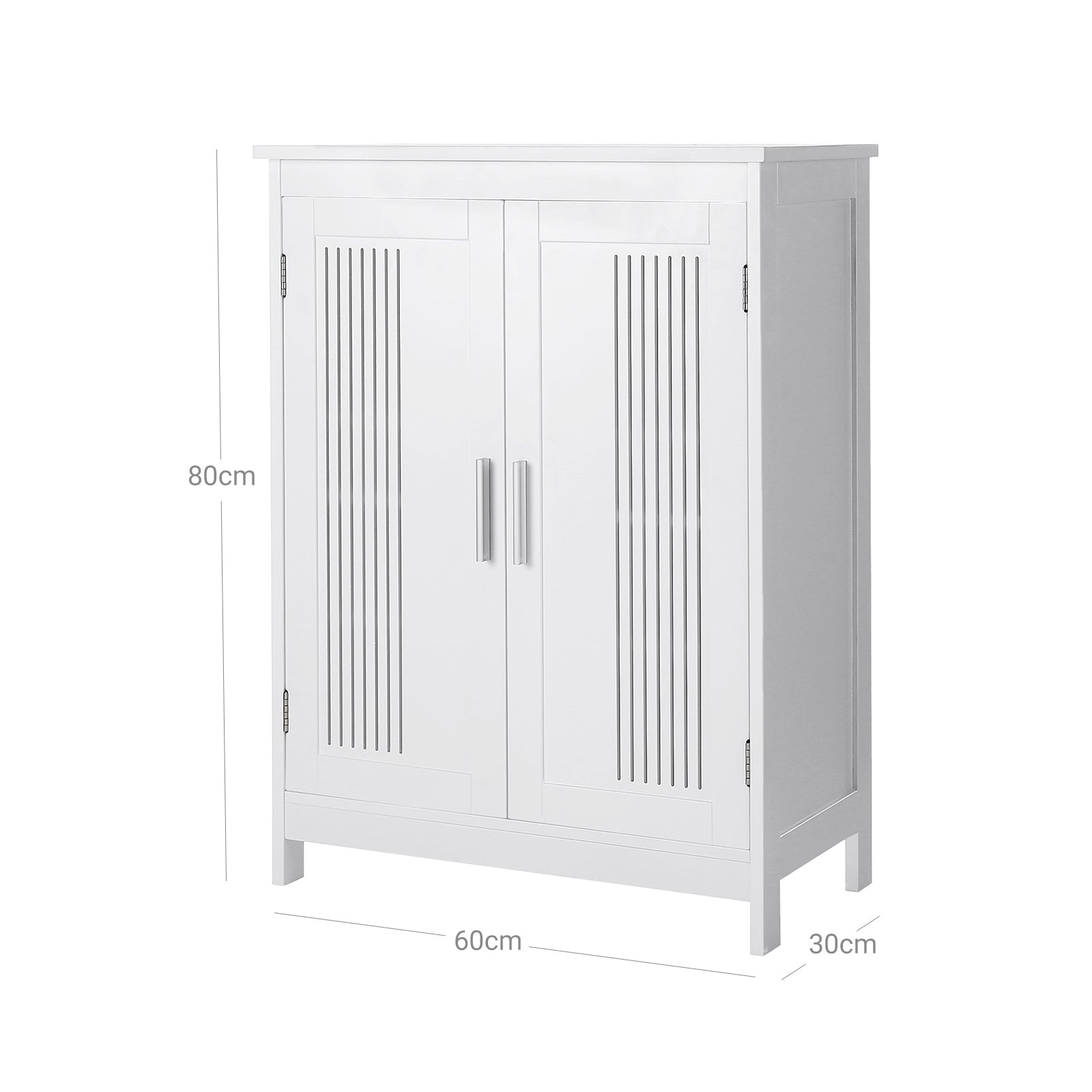 Bathroom furniture - Storage cupboard - 2 doors - 2 adjustable shelves - White
