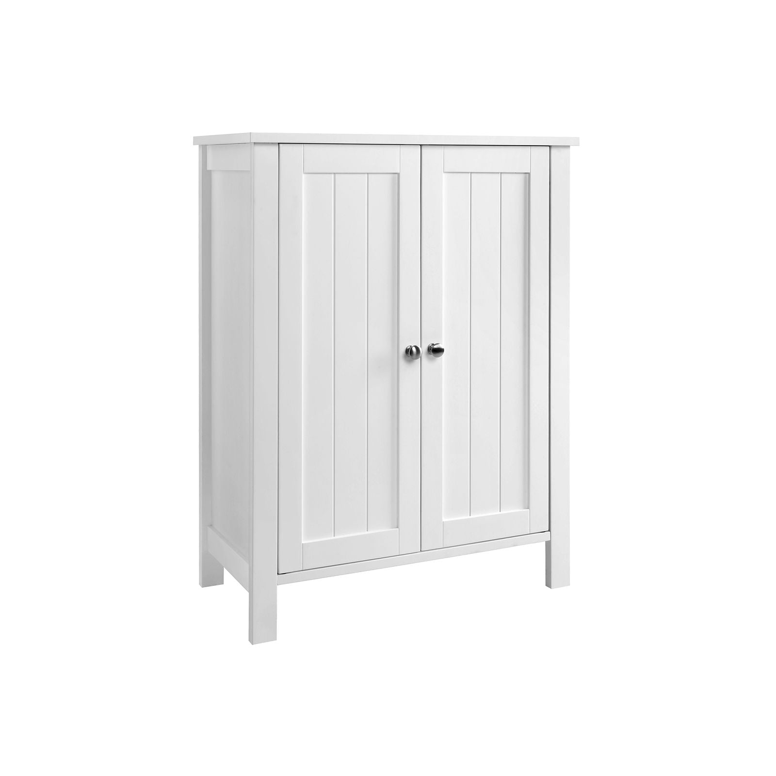Bathroom cabinet - double door - adjustable shelves - white