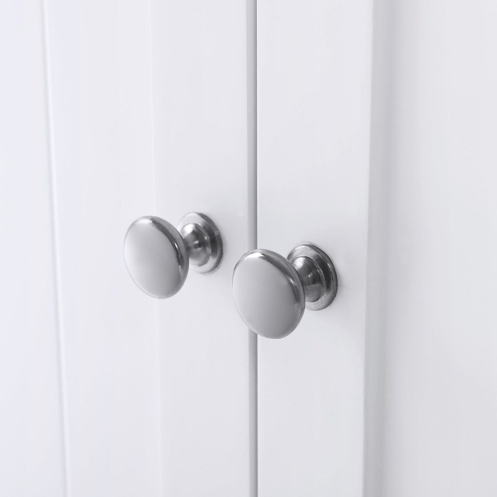 Bathroom cabinet - double door - adjustable shelves - white