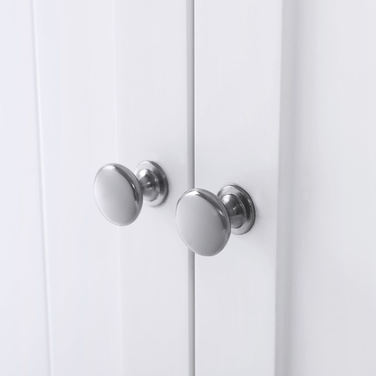 Bathroom cabinet - double door - adjustable shelves - white