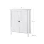 Bathroom cabinet - double door - adjustable shelves - white