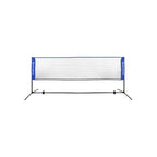 BadmintonNet - adjustable tennis network with iron frame and bag - blue